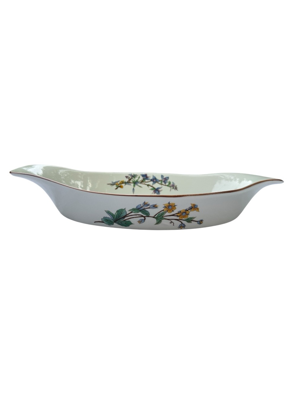 Vintage Woodhill Stoneware Floral Au Gratin Bowl